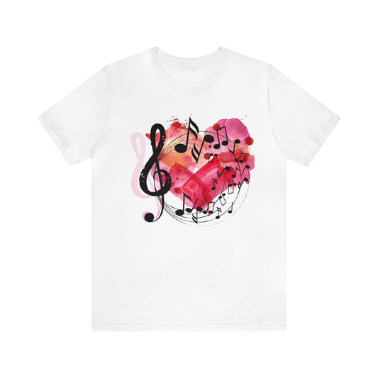 Music Notes Heart Tee